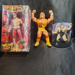 Macho Man Randy Savage Talking 12-in Hulk Hogan Pull String And Andre The Giant