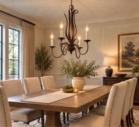 Bronze 5-Light Candelabra Chandelier