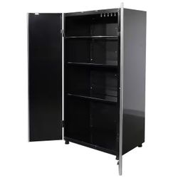 Ready-to-Assemble 24-Gauge Steel Garage Gear Cabinet in Black (36.6 in. W x 72 in. H x 24 in