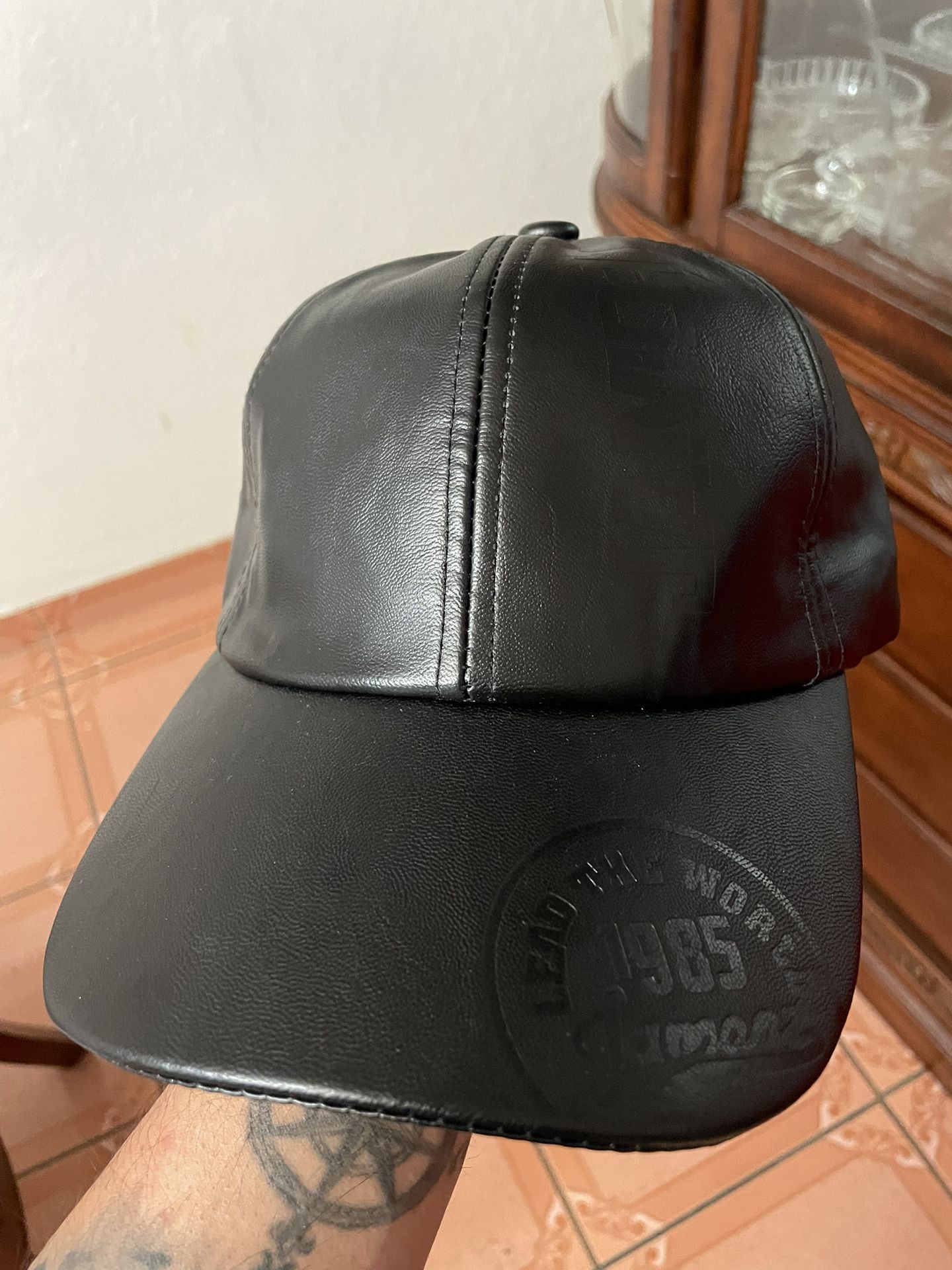 Faux Leather Hat