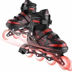 Inline Skates for Kids Size ( S:Y12-2(180-210mm)  with Light Up Wheels Flashing Inline Skates