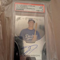2013 Bowman Sterling PSA Joc Pederson Card 