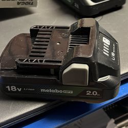 Metabo battery 18V 2.0 AH newest version