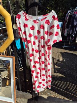 XL LuLaRoe red, white & blue heart dress (Skokie)