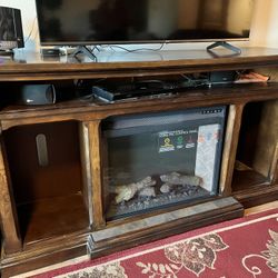 Electric Fireplace Entertainment Center Console