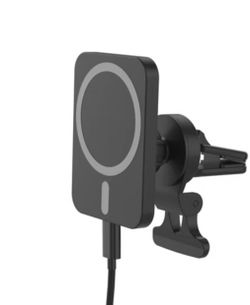 Wireless Magnetic Charging for MagSafe Charger Car Mount - Black