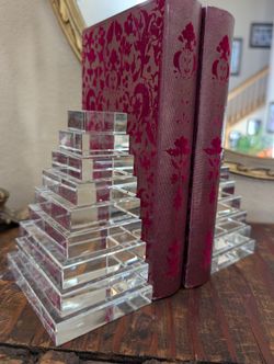 Pair of Heavy Stepped Pyramid Bookends