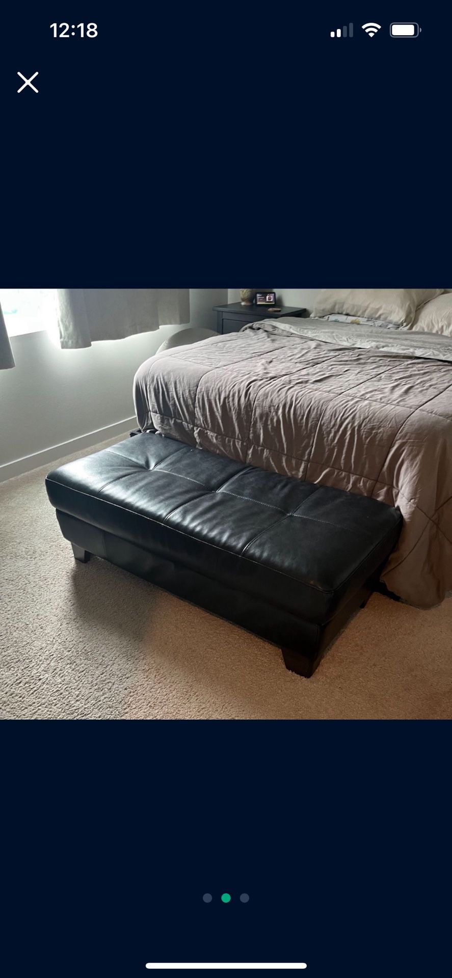 Beautiful Black Ottoman! 