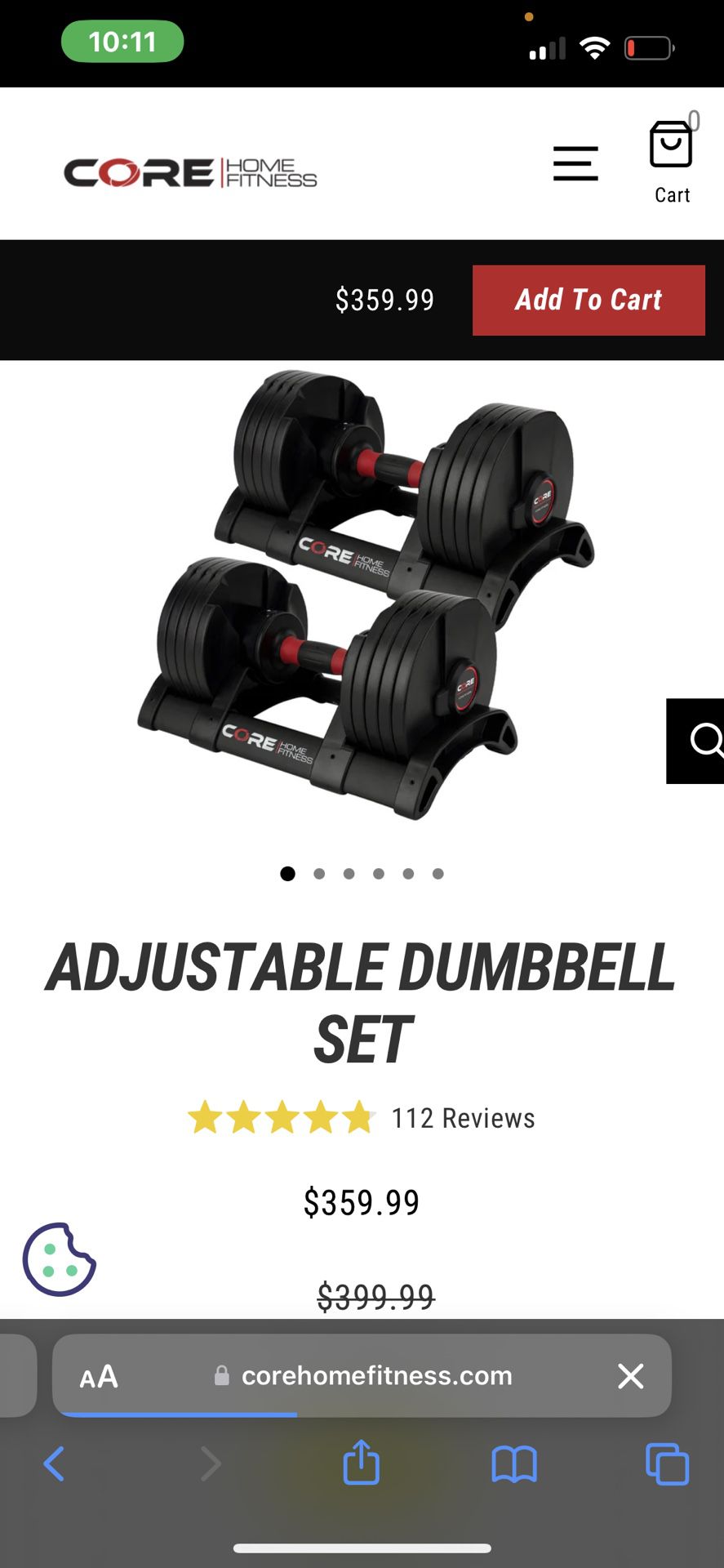 Core Home Fitness Weights