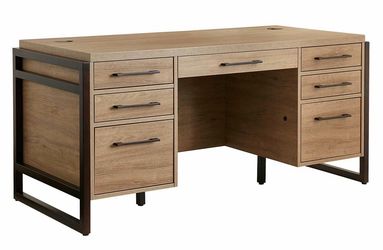 Desk and file cabinet