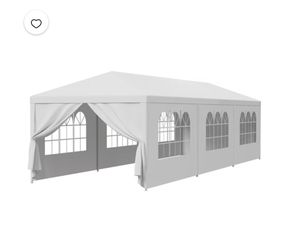 Outdoor Gazebo Canopy Wedding Party Tent Shelter Pavilion W/ 8 Removable Sidewalls & Windows for Cater Events, White