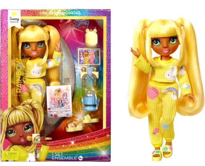 Rainbow High Jr High PJ Party - Sunny, Yellow 9" Posable Blonde