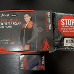 Heated Fleece Scarf  New 