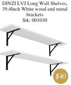 Large White Hanging Shelves shelf