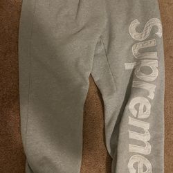Gray supreme sweats