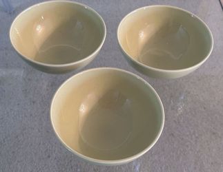 3 Light Green 21963 IKEA Ceramic Soup Cereal 6.25” Bowls 