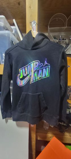 Jordan Jump Man black hoodie youth L 13-15 yrs