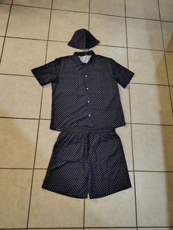 Mens Polka Dot Beach Set