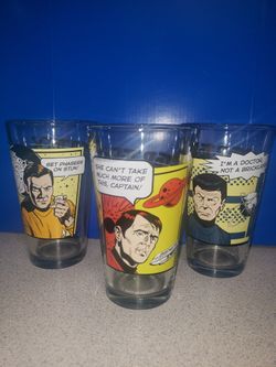 Glass Cups (Star Trek Set Of 3) (Old Fashioned Set Of 3)