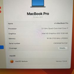 MacBook Pro 15in