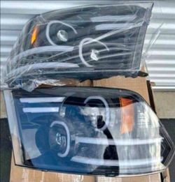 09-18 Dodge Ram LED DRL Projector Headlights Luces Calaveras Micas Faros Focos Faroles Headlamps