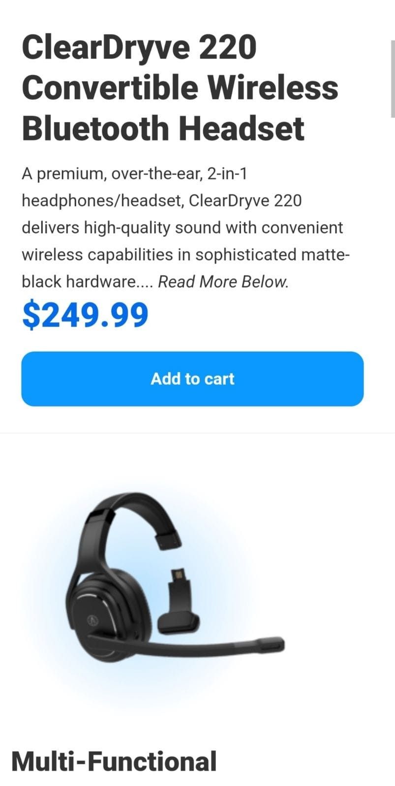 Bluetooth Noise Cancelation Headset For Trucker (New)
