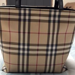 Designer Plaid Tote Bag – Structured – Clean – $260 OBO