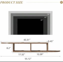 Floating Wood TV Stand Shelf 55 Inch