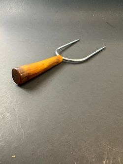 Meat Lifter Carving Fork Bakelite Catalin Butterscotch Handle Vintage