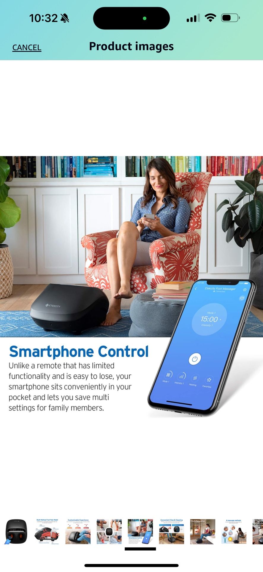 Etekcity Foot Massager for Lasting Circulation Foot Pain Relief with Heat and APP Remote Gifts for Women and Men Dad and Mom Shiatsu Deep Kneading &