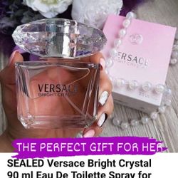 Versace Bright Crystal Eau De Toilette Spray, Perfume for Women, 3 oz 