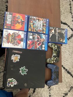 PS4 Bundle with 2 controllers 5 games