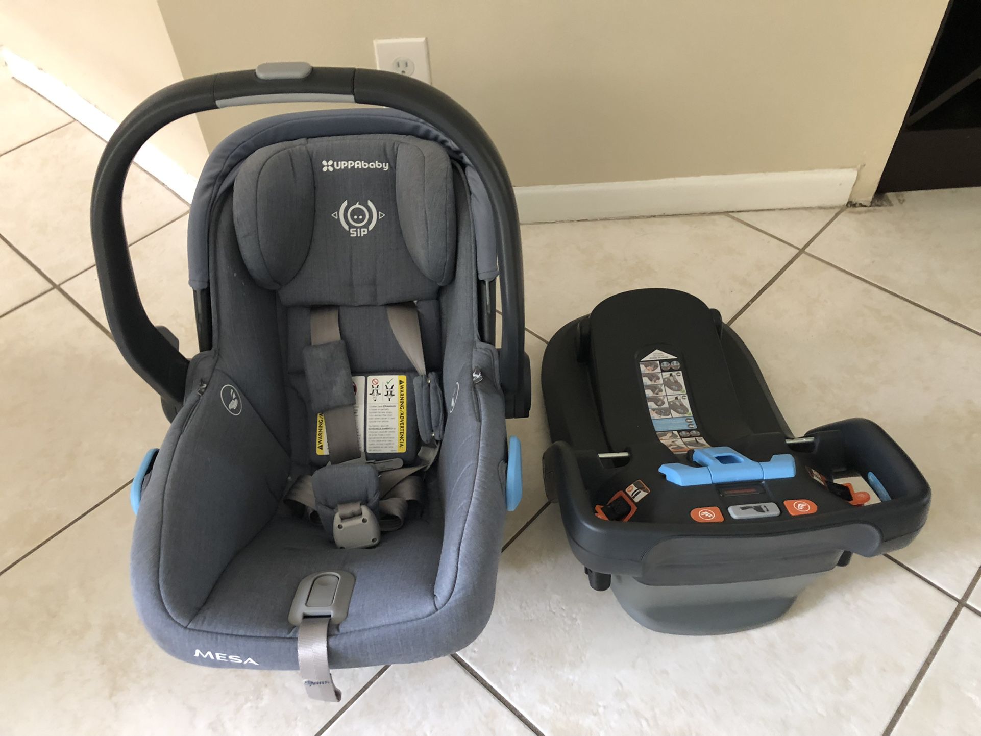 UPPAbaby MESA Infant Car Seat And Base- Henry (Blue Marl)