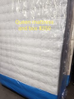 Queen mattress and box $350