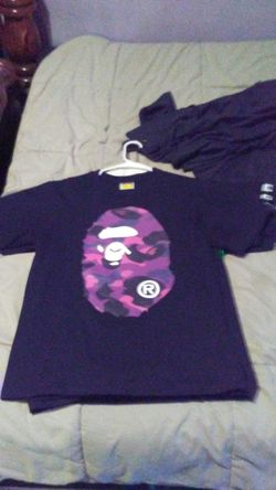 Bape purple camo tee M