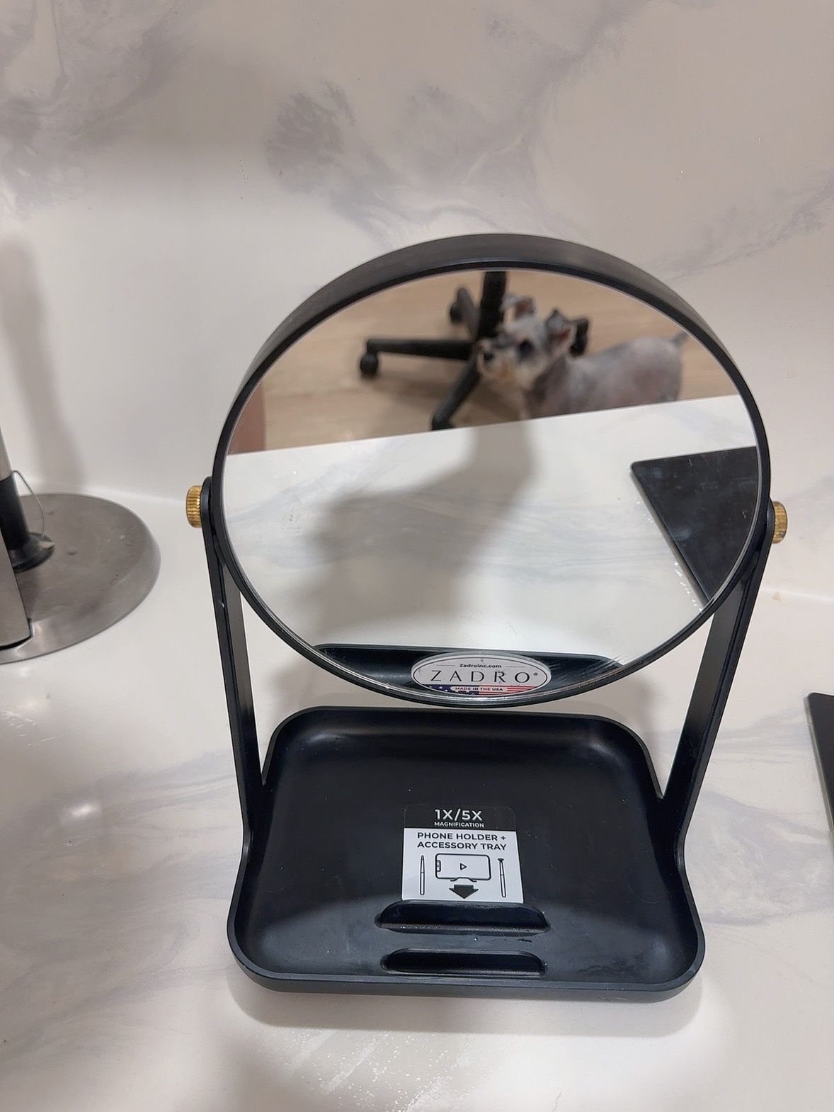 Desktop 3× Magnifying Makeup Mirror, 360° Rotating, High-Definition Vanity Mirror for Women, Bedroom Dressing Mirror