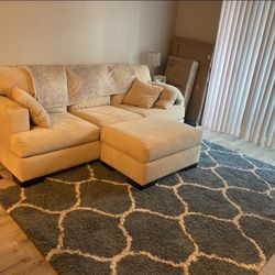Oversized Couch & Ottoman 