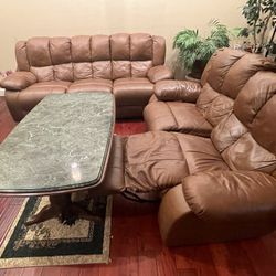 Leather Recliner Couch/ Sofa For Sale