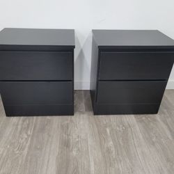 BLACK NIGHTSTANDS - MESITAS DE NOCHE COLOR NEGRO 