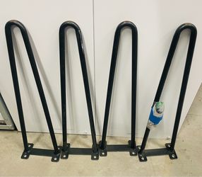 Black Metal  17” Hairpin Table Legs Set of 4