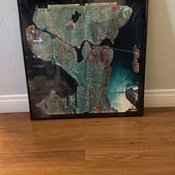 Seattle Washington  Coordinates Wall Art 