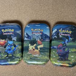 Pokémon TCG: Mega Evolution- Ascended Heroes Mini Tins (lot of 3) Sealed 