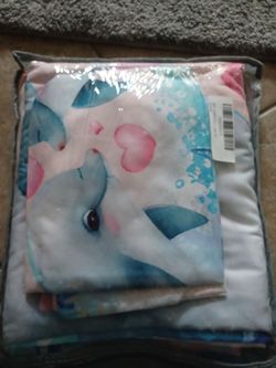 AILONEN Dolphin queen duvet & 2 Pillowcases