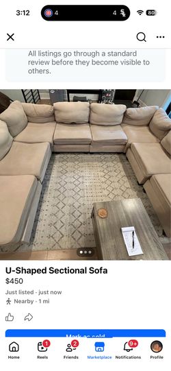 U-Shaped Sectional Sofa
