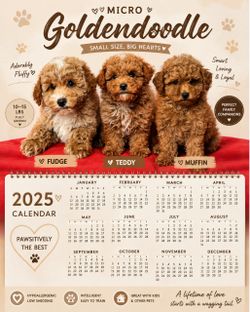 Puppy themed calendar