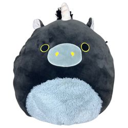 Squishmallows Original 12-Inch Nicolita Black and Gold Unicorn