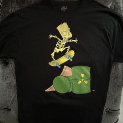 Simpsons BART SKELETON Skateboard XL T-shirt