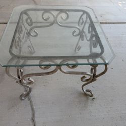 Iron Table With Glass Top