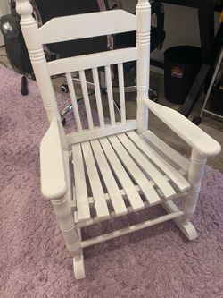 White rocking chair