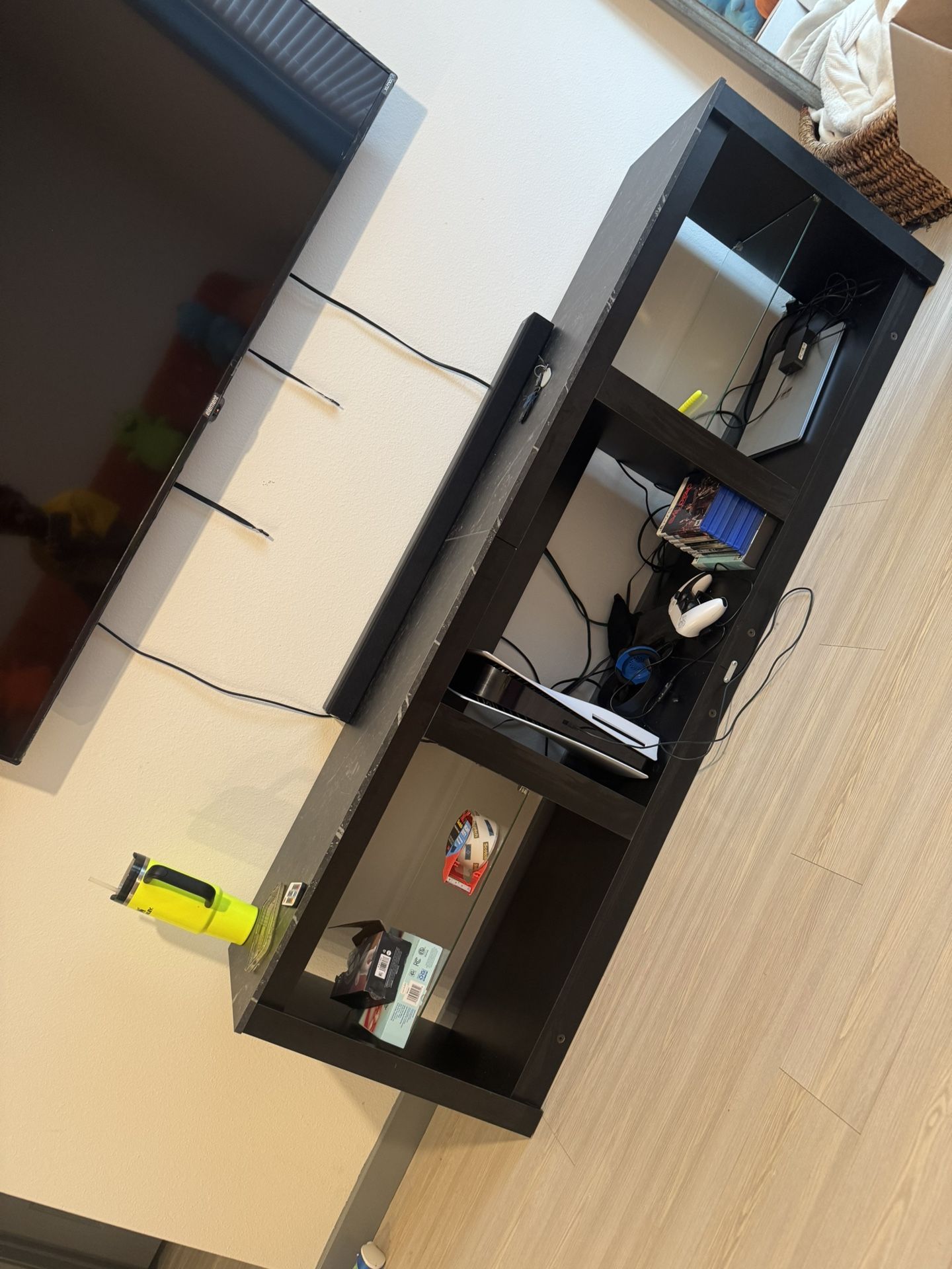 Tv Stand ( Black ) With Led Lights